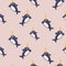 Narwhal cute cartoon seamless vector pattern.