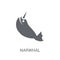 Narwhal icon. Trendy Narwhal logo concept on white background fr