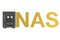 NAS, Network-attached storage. 3D rendering