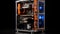 Nasa Themed Pc Case With Black Lights And Orange Color