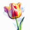 Nasa Tulip: A Fauvism Digital Art On Canvas