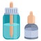 Nasal drops with pipette sticker set on white isolated backdrop for web element