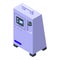 Nasal oxygen concentrator icon isometric vector. Health therapy