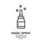Nasal spray editable stroke outline icon isolated on white background vector illustration. Pixel perfect. 64 x 64