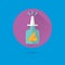 Nasal spray flat design vector icon