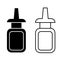 Nasal spray icon vector set. Bottle drops illustration sign collection. remedy symbol.