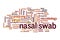 Nasal swab word cloud concept