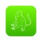 Nasalis monkey icon green vector