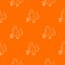 Nasalis monkey pattern vector orange