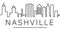 Nashville city outline icon. elements of cityscapes illustration line icon. signs, symbols can be used for web, logo, mobile app,