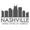 Nashville Skyline Silhouette Design City Vector Art