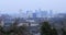 Nashville, Tennessee skyline on misty morning 4K