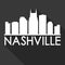 Nashville Tennessee USA city Icon Vector Art Design Skyline Night Flat Shadow
