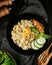 Nasi Goreng Daun Jeruk, Fried rice with lime leaf is one of flavour the variations of a type of fried rice.