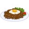 Nasi Goreng Illustration Vector Art Drawing