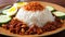 Nasi Lemak, traditional and very popular Asian dish