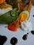 Nasi Liwet is Indonesian traditional food, Sego Liwet is savory rice cooked with coconut like uduk rice, served with pumpki