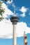 Nasinneula Observation Tower on blue sky background in Tampere city, Finland