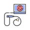Nasogastric tube color line icon. Digestive system medical device. Sign for web page, mobile app, button, logo. Vector isolated