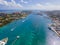 Nassau Harbour aerial view, Bahamas