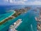 Nassau Harbour aerial view, Bahamas