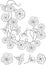 Nasturtium flower art nouveau style tattoo