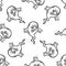 Nasty little Halloween ghost seamless pattern