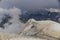 Nasty weather view from Aguille du Midi peak