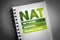 NAT - Network Address Translation acronym on notepad, technology concept background