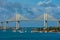 Natal, Brazil, the Newton Navarro bridge viewed from the port area