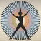 Nataraja: Abstract Kinetic Op Art Of Yoga Silhouette