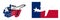 Nation flag - Airplane - Texas