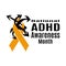 National ADHD Awareness Month, medical poster, banner or flyer idea