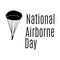 National Airborne Day, skydiver silhouette for design