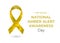 National Amber Alert Awareness low poly ribbon