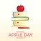 National Apple Day design template good for celebration usage.