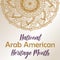 National Arab American Heritage month. Vector background, round mandala, tradition eastern oriental ornament. NAAHM