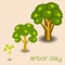 National Arbor Day. Stages of tree growth