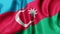 National Arzebaijan flag waving
