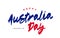 National Australia Day. Beautiful lettering - Happy Australia Day. January 26. Elements for the designNational Australia Day.