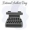 National Authors Day, idea for poster, banner, flyer or postcard