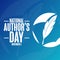 National Authors Day. November 1. Holiday concept. Template for background, banner, card, poster with text inscription