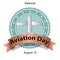 National Aviation Day Sign and Badge