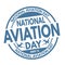 National aviation day sign or stamp