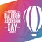 National Balloon Ascension Day. January 9. Holiday concept. Template for background, banner, card, poster with text