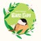 National Bird Day Vector Illustration on white background. Suitable for greeting card poster and banner. Flat style vector