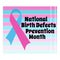 National Birth Defects Prevention Month, health themed poster or banner