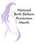 National Birth Defects Prevention Month, vertical poster for a medical event, an important date