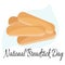 National Breadstick Day, idea for a poster, banner, flyer or menu design