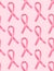 National Breast Cancer Awareness Month. Seamless pattern with pink ribbon. October. Women`s health. Female Disease